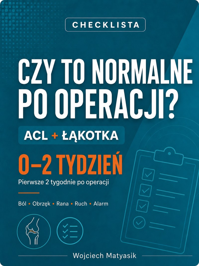Okładka checklisty Czy to normalne po operacji ACL i łąkotki